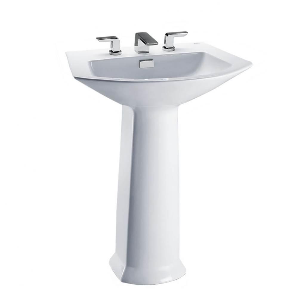 SOIREE 24''LAV W/PEDESTAL 8'' FAUCET CENTER-SEDONA BEIGE CHR