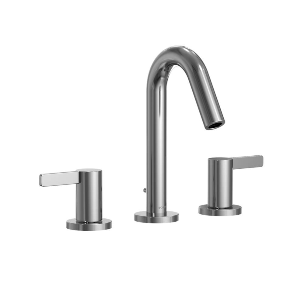 GF Series 1.2 GPM Two Lever Handle Widespread Bathroom Sink Faucet, Polished Chrome