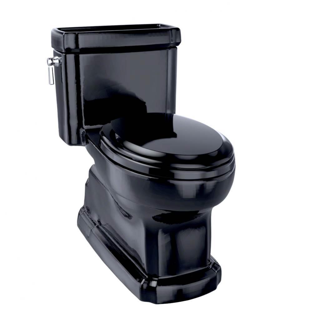 Eco Guinevere® Elongated 1.28 GPF Universal Height Skirted Toilet with SoftClose Seat, Ebony