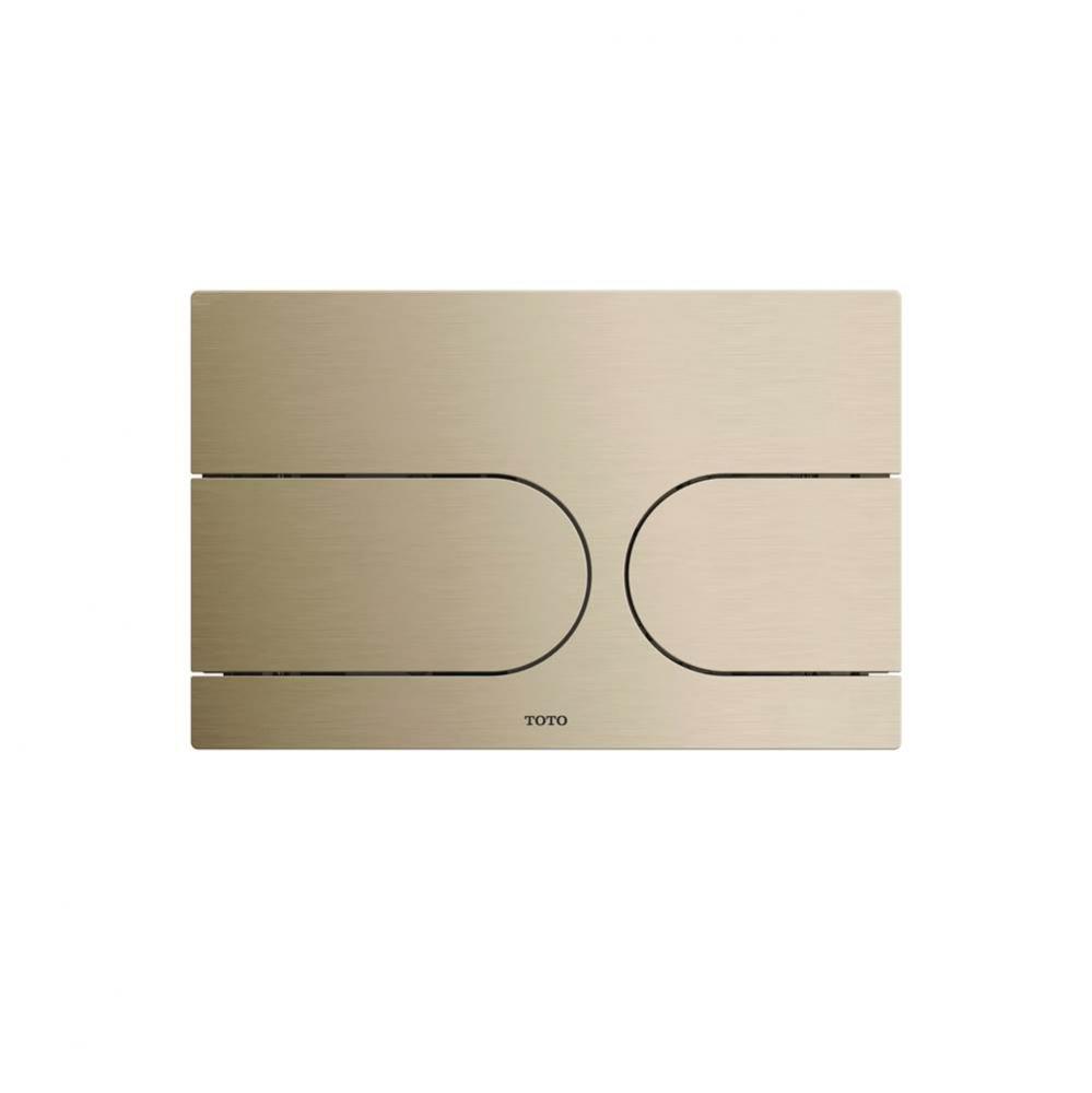 Nickel Push Button Plate for NEOREST In-Wall Tank Unit, White Glass