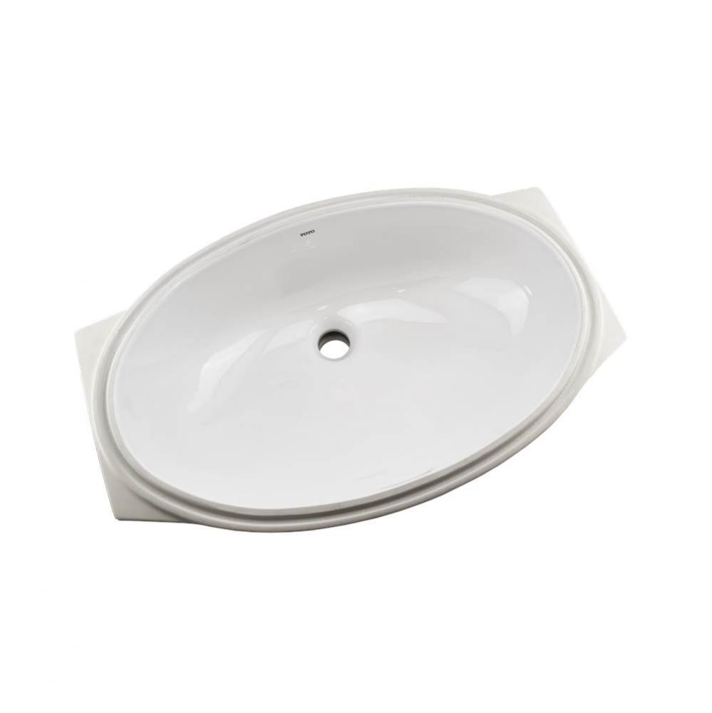 24'' Oval Undermount Bathroom Sink with CEFIONTECT®, Cotton White