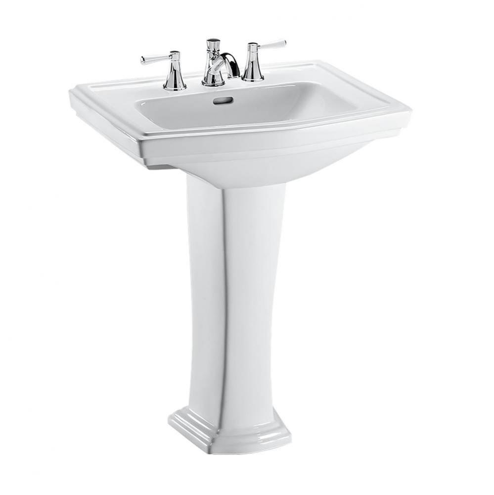 Toto® Clayton® Rectangular Pedestal Bathroom Sink For 4 Inch Center Faucets, Cotton Whit