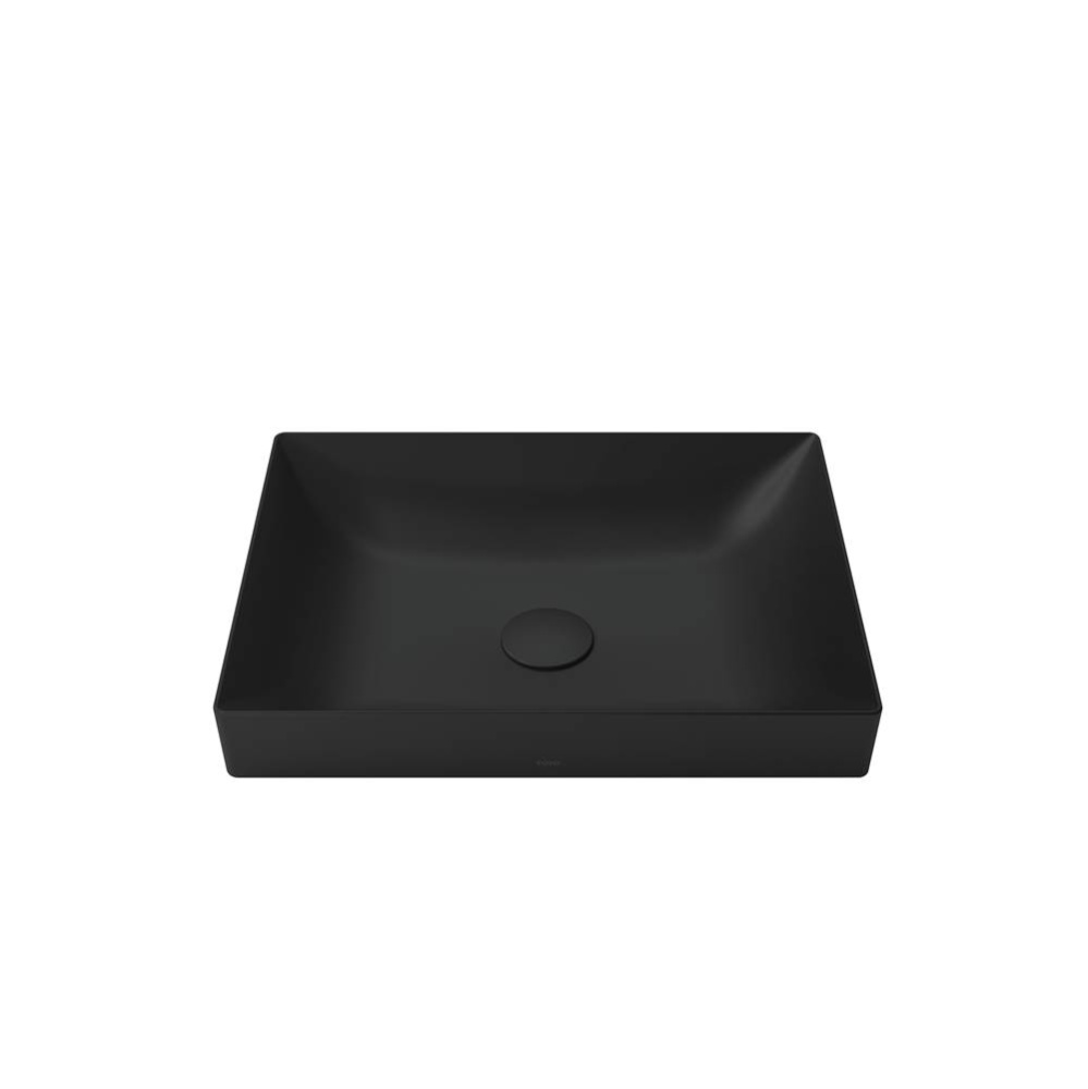 Kiwami® Rectangular 20'' Vessel Bathroom Sink, Matte Black
