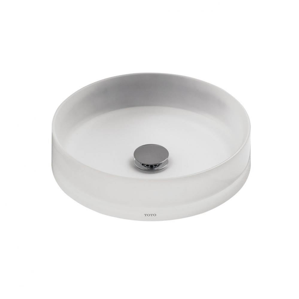 Luminist™ Round Vessel Bathroom Sink, Frosted White