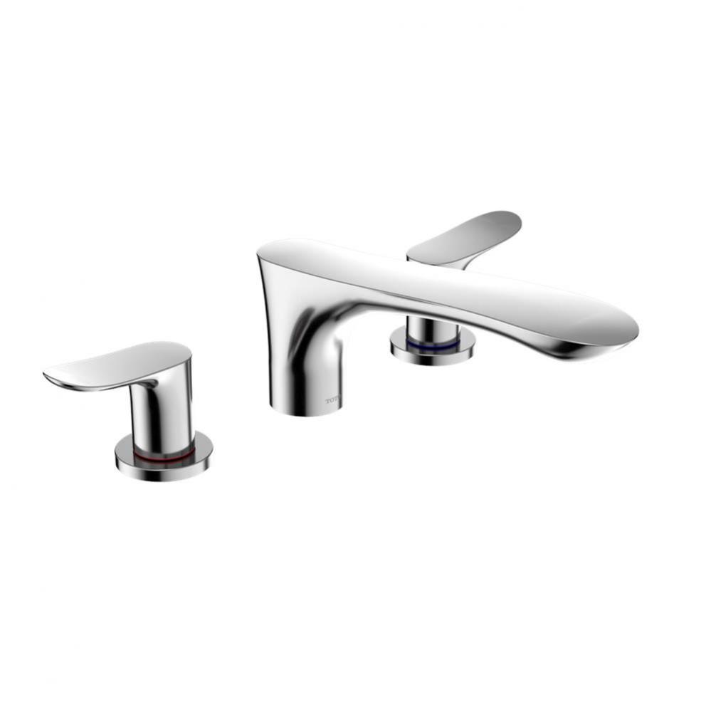 GO Two-Handle Deck-Mount Roman Tub Filler Trim, Polished Chrome
