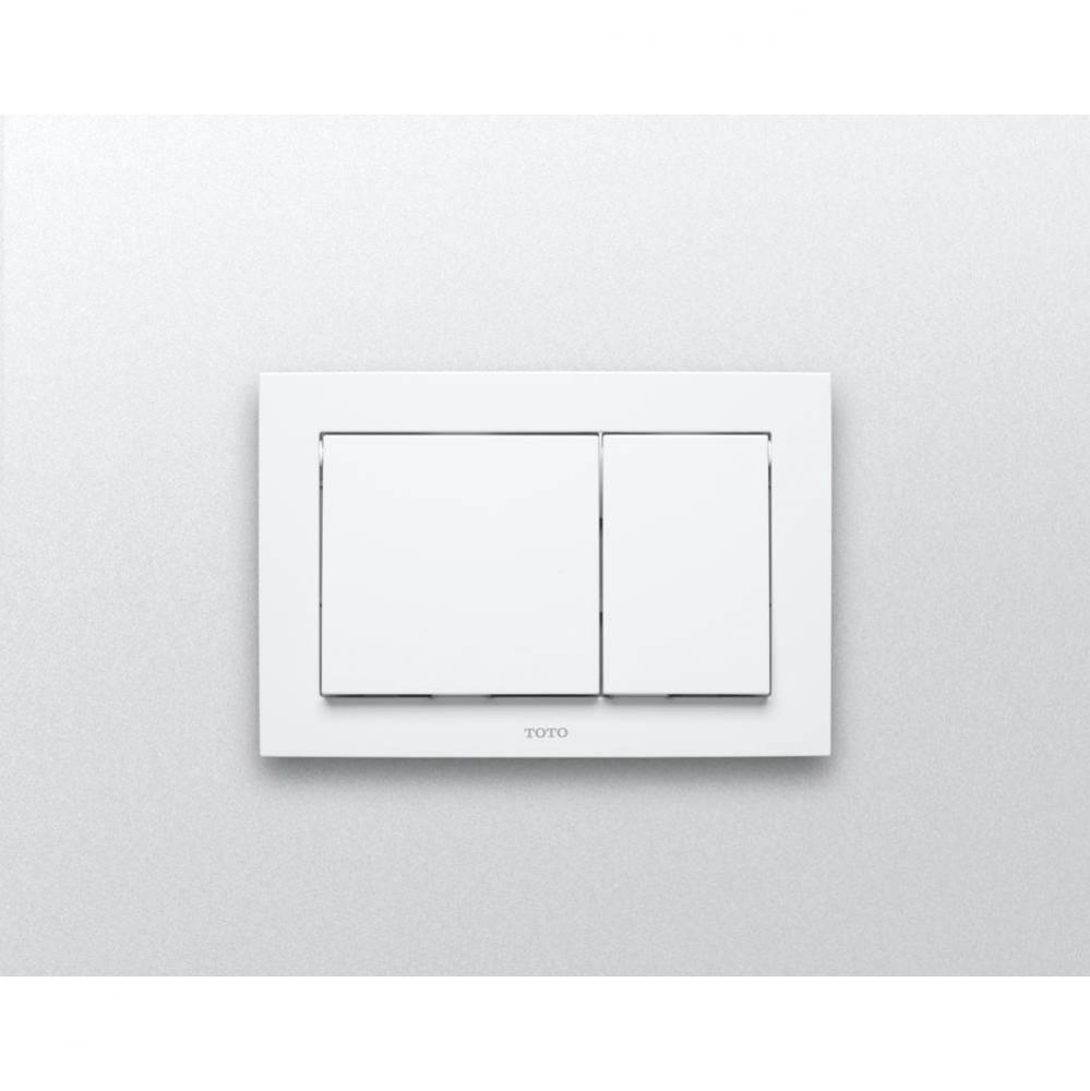 PUSH PLATE - RECTANGLE WHITE PLASTIC FOR IN WALL TANK SYSTEM