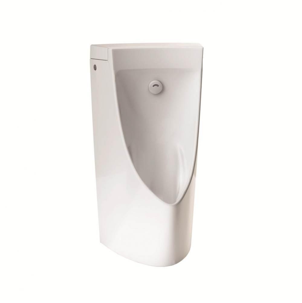 Wall-Mount ADA Compliant 0.125 GPF Urinal with Integrated Flush Valve, Cotton White