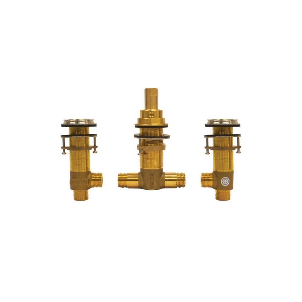 Three-Hole Roman Tub Filler Rough-In Valve
