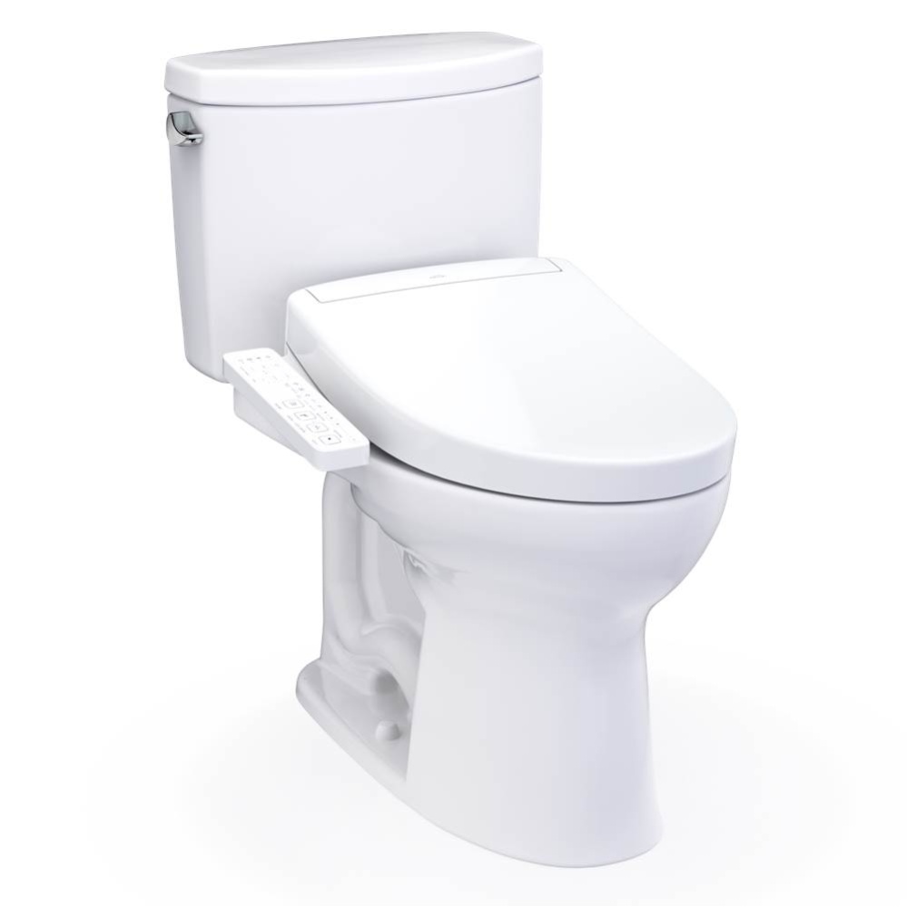 WASHLET+®  Drake® II Two-Piece Elongated 1.28 GPF Toilet and WASHLET+® S2 Bidet Sea