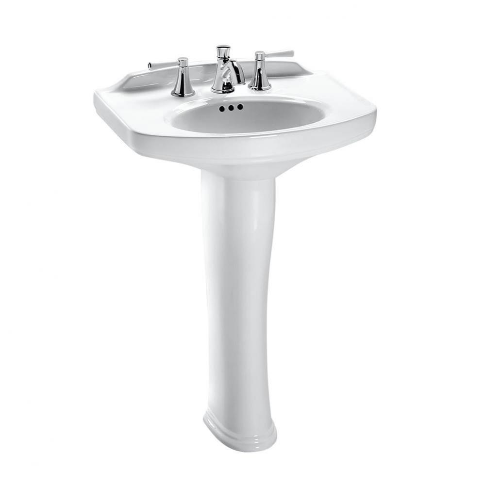 Toto® Dartmouth® Rectangular Pedestal Bathroom Sink With Arched Front For 8 Inch Center