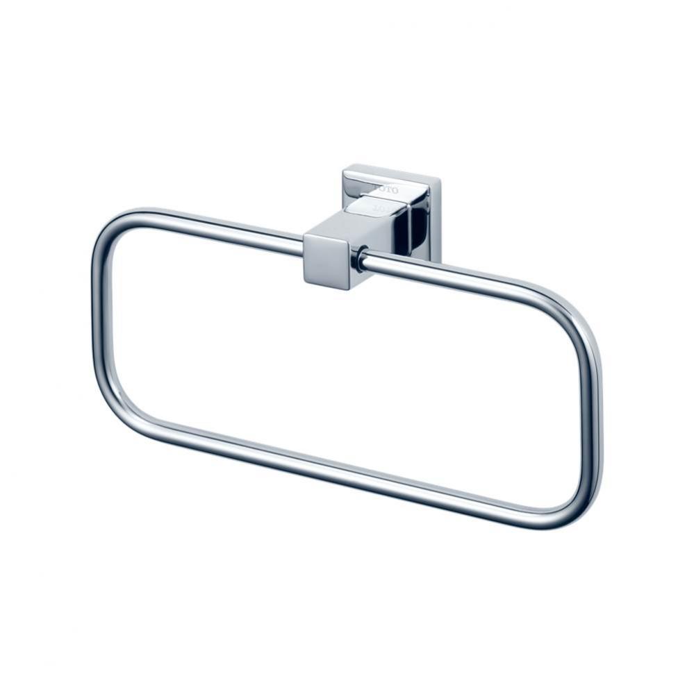 L Series Square Towel Ring, Polished Chrome