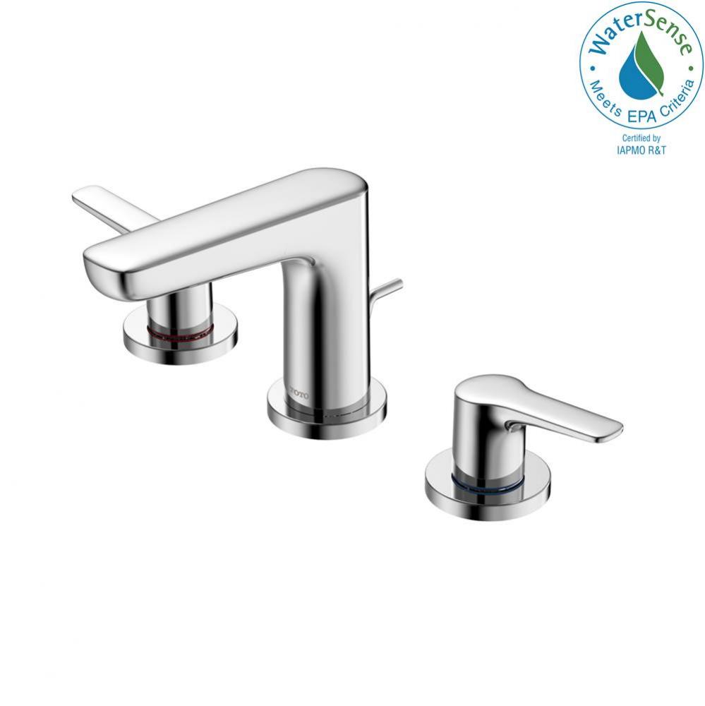 GS Series 1.2 GPM Two Handle Widespread Bathroom Sink Faucet with Drain Assembly, Polished Chrome