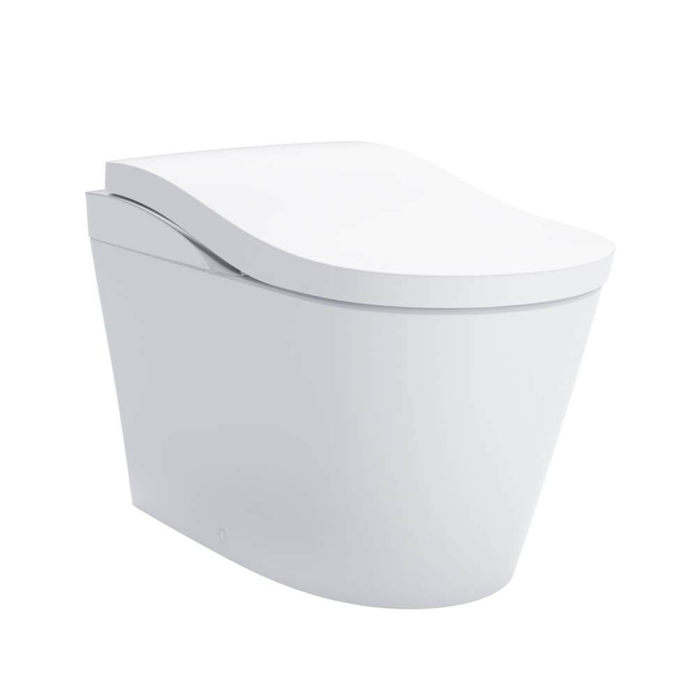 NEOREST® LS Dual Flush 1.0 or 0.8 GF Integrated Bidet Toilet, Cotton White with Silver Trim
