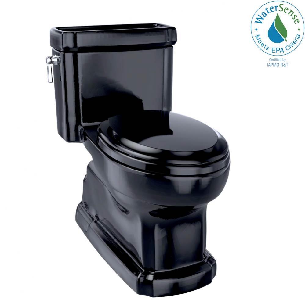 Eco Guinevere® Elongated 1.28 GPF Universal Height Skirted Toilet with SoftClose Seat, Ebony