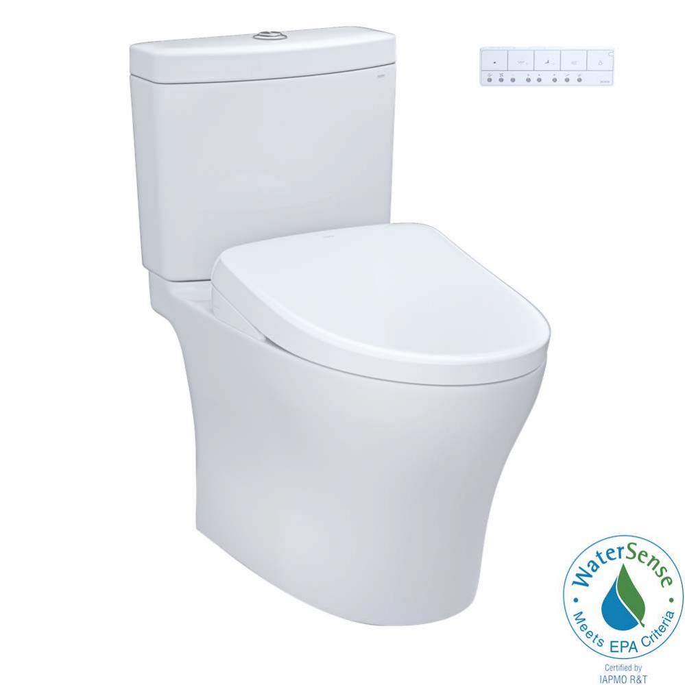 WASHLET®+ Aquia IV Two-Piece Elongated Dual Flush 1.28 and 0.9 GPF Toilet and Contemporary WA