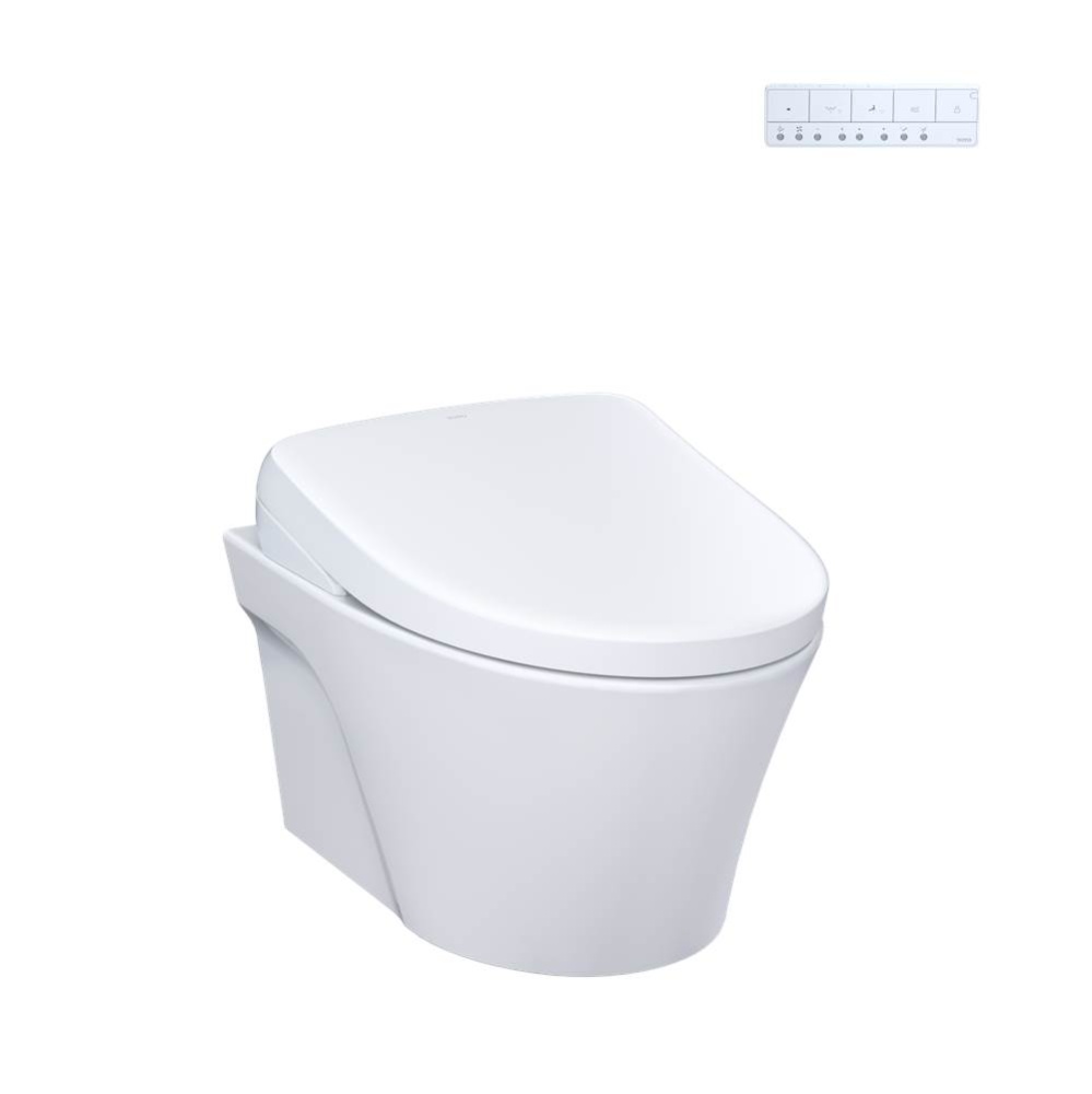 WASHLET®+ AP Wall-Hung Elongated Toilet with S7A Contemporary Bidet Seat and DuoFit® In-