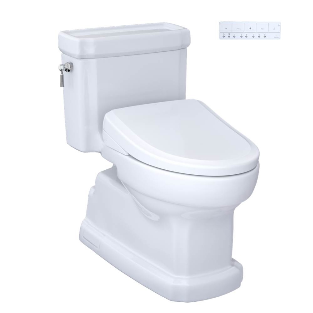 WASHLET®+ Eco Guinevere® Elongated 1.28 GPF Universal Height Toilet with S7 Classic Bide