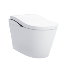 Toto MS8732CUMFG#01B - NEOREST® LS Dual Flush 1.0 or 0.8 GF Integrated Bidet Toilet, Cotton White with Black Trim