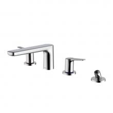 Toto TBG03202U#CP - GS Four-hole Deck-Mount Roman Tub Filler Trim with Handshower, Polished Chrome