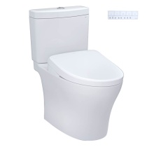 Toto MW4464736CEMFGN#01 - WASHLET®+ Aquia® IV Two-Piece Elongated Dual Flush 1.28 and 0.9 GPF Toilet with S7A Cont