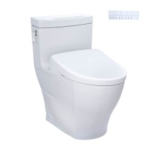 Toto MW6264736CEFGA#01 - WASHLET®+ Aimes® One-Piece Elongated 1.28 GPF Toilet with Auto Flush S7A Contemporary Bi