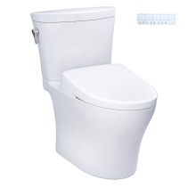 Toto MW4484726CEMFGNA#01 - WASHLET®+ Aquia IV® Arc Two-Piece Elongated Dual Flush 1.28 and 0.9 GPF Toilet with Auto