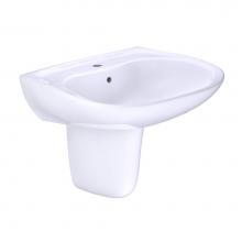 Toto LHT242G#01 - Prominence® Oval Wall-Mount Bathroom Sink with CeFiONtect™ and Shroud for Single Hole Fauce