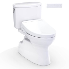 Toto MW4743446CUFG#01 - WASHLET+® Vespin® II 1G® Two-Piece Elongated 1.0 GPF Toilet and WASHLET+® S5 B