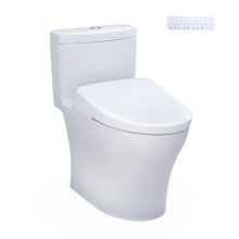 Toto MW6464726CEMFGN#01 - WASHLET®+ Aquia® IV One-Piece Elongated Dual Flush 1.28 and 0.9 GPF Toilet with S7 Conte