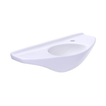 Toto LT650G#01 - Oval Wall-Mount Bathroom Sink with CEFIONTECT, Cotton White