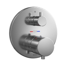 Toto TBV01407U#CP - Round Thermostatic Mixing Valve with Volume Control Shower Trim, Polished Chrome