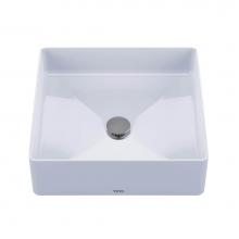 Toto LT574#01 - Arvina™ Square Vessel Fireclay Bathroom Sink, Cotton White