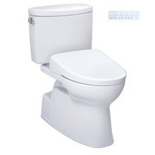 Toto MW4744736CEFGA#01 - WASHLET®+ Vespin® II Two-Piece Elongated 1.28 GPF Toilet with Auto Flush WASHLET®+