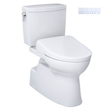 Toto MW4744726CUFGA#01 - WASHLET®+ Vespin® II 1G® Two-Piece Elongated 1.0 GPF Toilet with Auto Flush WASHLET