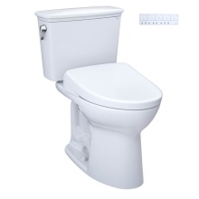 Toto MW7864726CEFGA#01 - Drake® Transitional WASHLET®+ Two-Piece Elongated 1.28 GPF Universal Height TORNADO FLUS