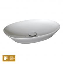 Toto LT474G#01 - Kiwami® Oval 24 Inch Vessel Bathroom Sink with CEFIONTECT®, Cotton White