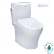Toto MW4364736CEMFGNA#01 - WASHLET®+ Aquia IV® Cube Two-Piece Elongated Dual Flush 1.28 and 0.9 GPF Toilet with Aut