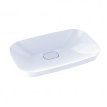 Toto LT995G#01 - Neorest® Kiwami® Rectangular Semi-Recessed Fireclay Vessel Bathroom Sink with CEFIONTECT