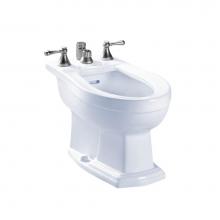 Toto BT784B#01 - Clayton® Deck Mount Vertical Spray Flushing Rim Bidet, Cotton White