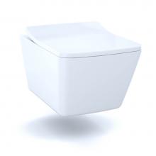 Toto CT449CFG#01 - SP Wall-Hung Contemporary Square-Shape Dual Flush 1.28 and 0.9 GPF Toilet with CEFIONTECT®