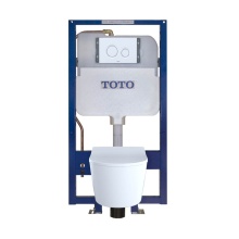 Toto CWT447247CMFG#WH - RP Wall-Hung D-Shape Toilet and DuoFit® In-Wall 1.28 and 0.9 GPF Dual-Flush Tank System with