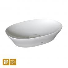 Toto LT473G#01 - Kiwami® Oval 16 Inch Vessel Bathroom Sink with CEFIONTECT®, Cotton White