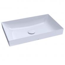 Toto LT476GR#01 - Kiwami® Rectangular 23'' Vessel Bathroom Sink with CEFIONTECT, Cotton White
