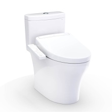 Toto MW6463346CEMFGN#01 - WASHLET®+ Aquia® IV One-Piece Elongated Dual Flush 1.28 and 0.9 GPF Toilet and WASHLET S