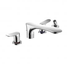 Toto TBG01202U#CP - GO Two-Handle Deck-Mount Roman Tub Filler Trim with Handshower, Polished Chrome