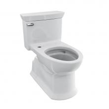 Toto CST964CEFGAT40#01 - Soirée® One Piece Elongated 1.28 GPF Universal Height Skirted Toilet with CeFiONtect, Co