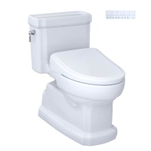 Toto MW9744724CEFG#01 - WASHLET®+ Eco Guinevere® Elongated 1.28 GPF Universal Height Toilet with S7 Classic Bide