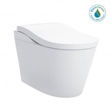 Toto MS8732CUMFG#01S - NEOREST® LS Dual Flush 1.0 or 0.8 GF Integrated Bidet Toilet, Cotton White with Silver Trim
