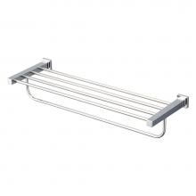 Toto YTS408BU#CP - L Series Square Towel Shelf with Hanging Bar, Polished Chrome