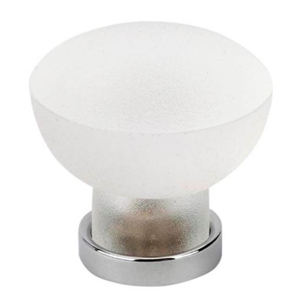 Round Plastic Knob Satin Nickel Finish